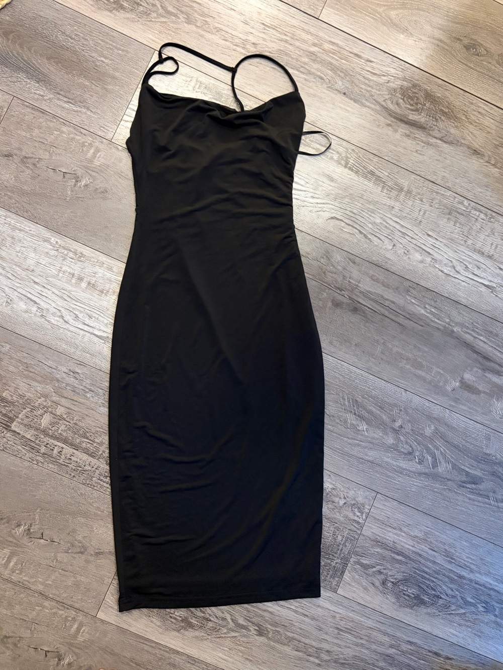 Superdown Black Strappy Slip Dress